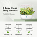 Ahopegarden- 12 Seed Pods Smart Garden Indoor Garden Hydroponics Growing System: 12 Pods Plant Germination Kit Herb Garden Kit Growth Lamp Countertop with LED Grow Light Hydrophonic Planter Grower Harvest Vegetable Lettuce