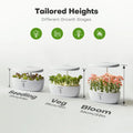 Ahopegarden- 12 Seed Pods Smart Garden Indoor Garden Hydroponics Growing System: 12 Pods Plant Germination Kit Herb Garden Kit Growth Lamp Countertop with LED Grow Light Hydrophonic Planter Grower Harvest Vegetable Lettuce