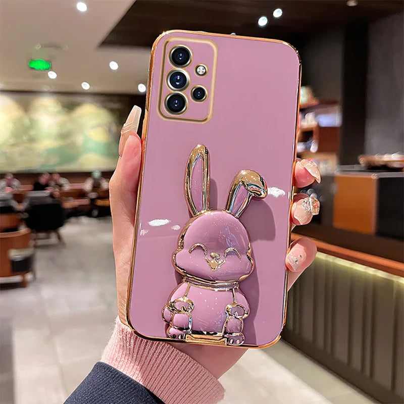 Rabbit Stand Phone Case for  Galaxy A32 5G A23 A21S A12 A03S A02S for  A51 A50 A31 A22 5G A13 5G A14 Silicon Cover