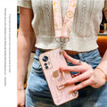 Crossbody Lanyard 360° Love Diamond Bracket Case for  Redmi 13C 12C 10C 9C Note 13 12 11 10 Pro plus POCO C65 F5 X5 Cover