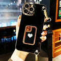 Crossbody Lanyard 360° Love Diamond Bracket Case for  Redmi 13C 12C 10C 9C Note 13 12 11 10 Pro plus POCO C65 F5 X5 Cover