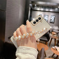 Diamond Pearl Bracelet Chain Painting Silicone Case for  Galaxy S23 S22 S21 Ultra S20 FE Note 20 10 plus Coque Cover