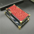 Luxury Glitter Square Phone Cover Diamond Bee Case for  Galaxy S22 Ultra S21 Ultra S23 plus S20 FE S10 S9 Note 20 10 9