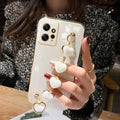 Note12 Love Heart Bracelet Plating Case on for  Redmi Note 12 10 11 8 9 Pro 12Pro 4G 5G 11S 10S 12S Luxury Chain Cover 12C