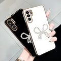 POCO X3 NFC Diamond Bow Phone Case on for  Redmi Note 8 Pro 7 8 8A Note 5 Poco M3 M4 X4 F3 GT Plating Soft TPU Cover