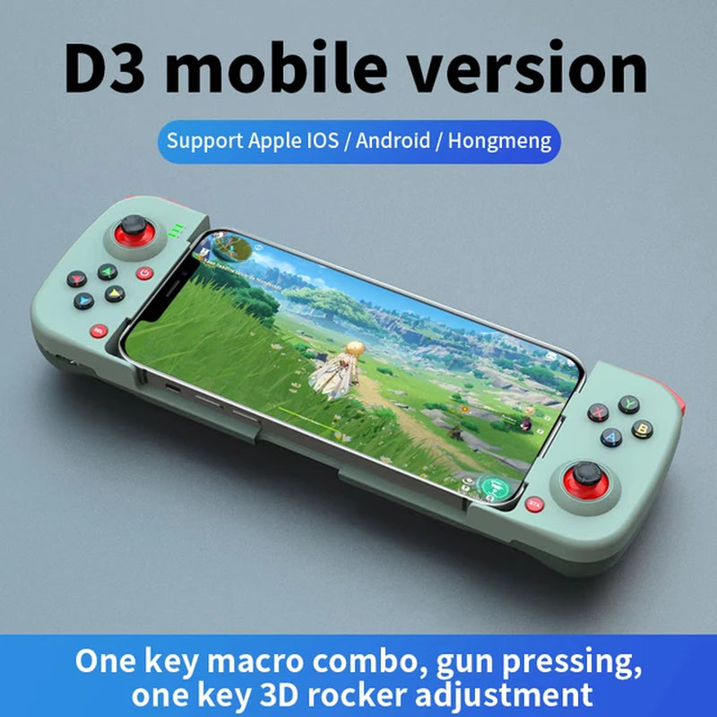 D3 Gamepadd3 Mobile Phone Controller with Expandable Game Controller Support for Android/Ios/Hongmeng Mobile Game Controllers